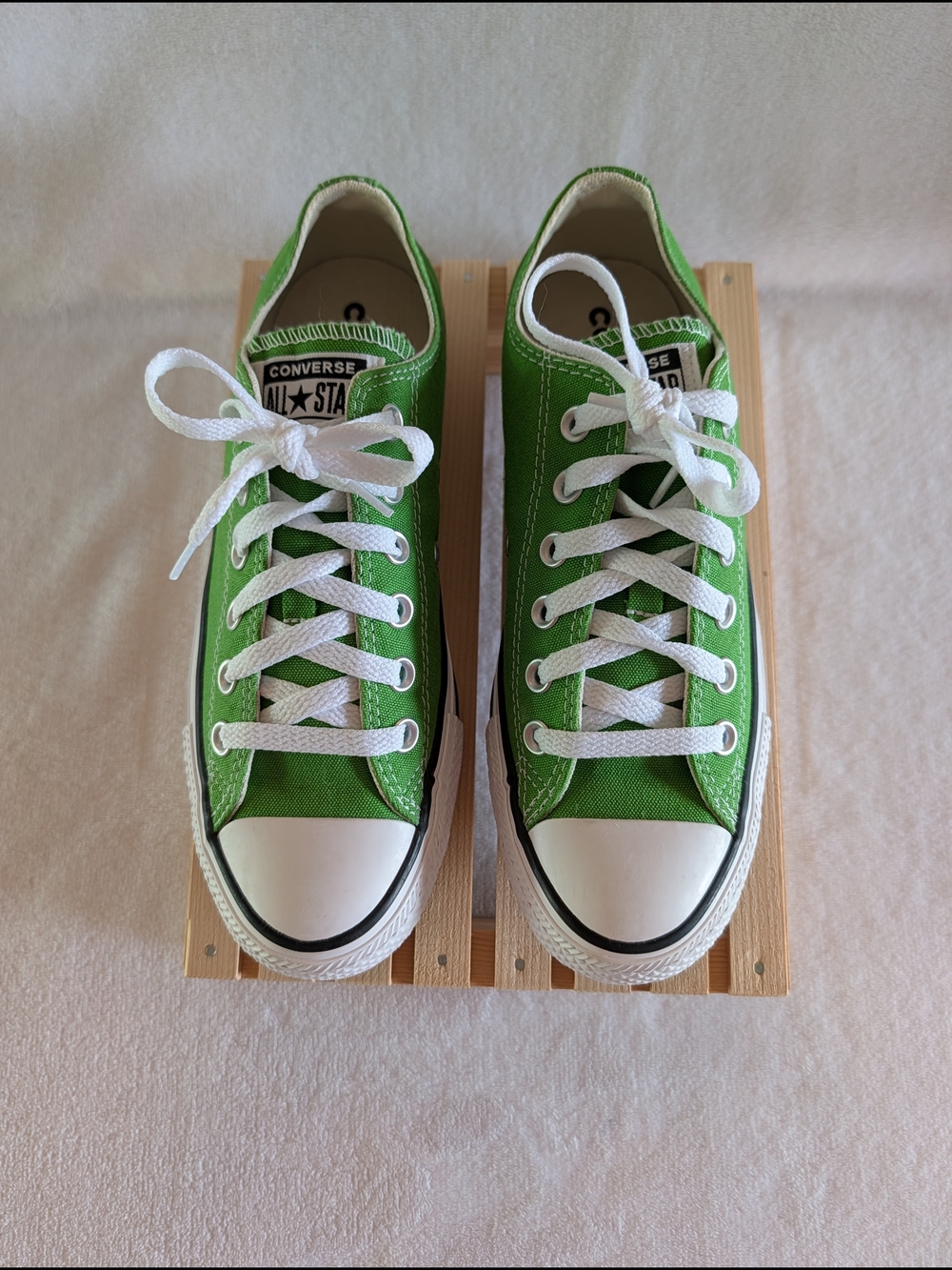 Lime Green Low-Top Converse Sneakers - Picture 5 of 7